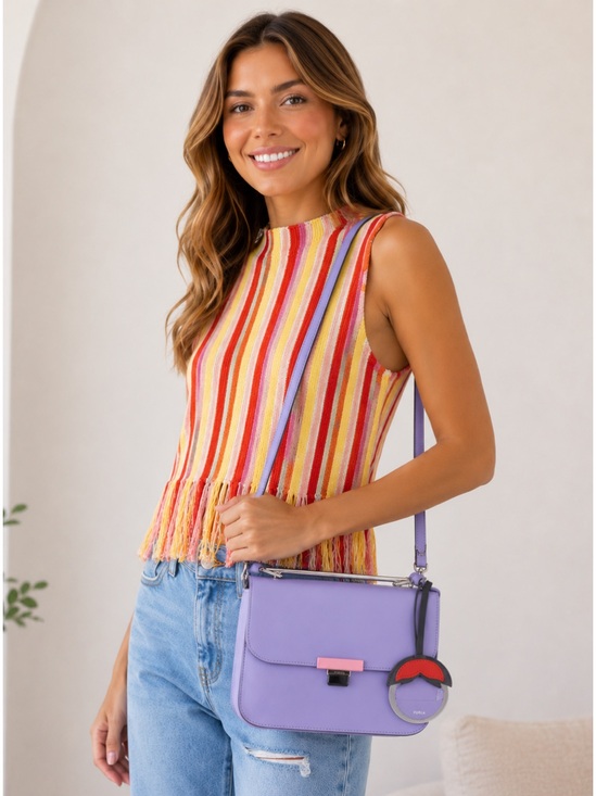 Furla Handbags - Furla BNWT Elisir Mini Crossbody Lilac Leather with Dust Bag